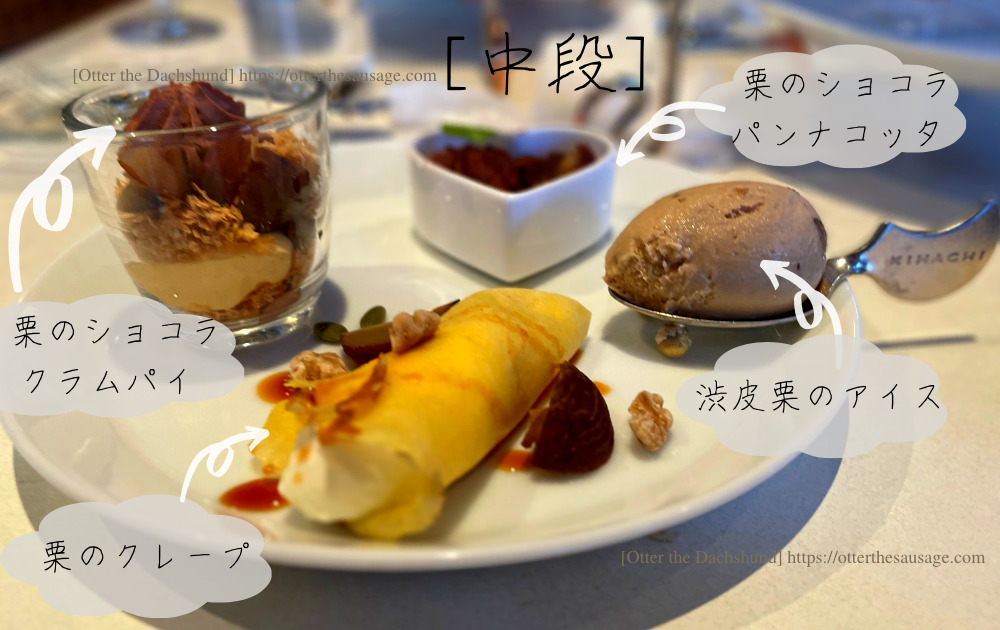 photo_ 犬と旅行_犬連れ旅行_【東京】キハチ 青山本店-ネットで予約できる！犬連れで優雅なアフタヌーンティー_オッターはダックスフンド_アフターヌーンティー_CHOCOLATE ＆ MARRON Special_中段メニュー